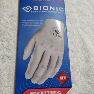 Bionic Women's StableGrip 2.0 Golf Gloves, White ,Left Hand Medium NIB